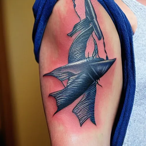 Image similar to tattoo of the windfish from zelda links awakening silhouette