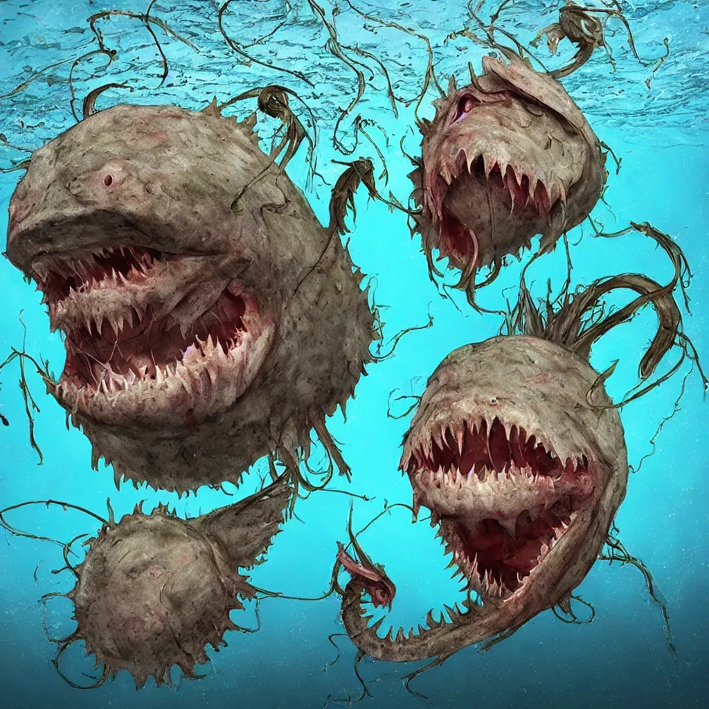 Image similar to horrifying angler fish