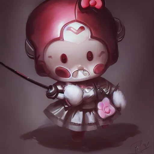 Evil Hello Kitty by Stanley Artgerm Lau, WLOP