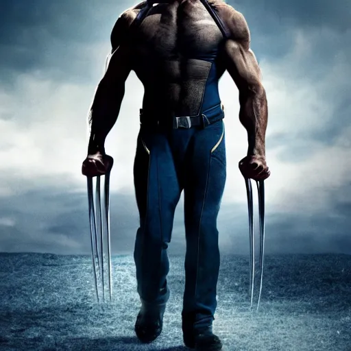 Image similar to wolverine in x - men suit played by nick offerman, logan marvel movie still, detailed 8 k, poster style, high resolution, photorealistic