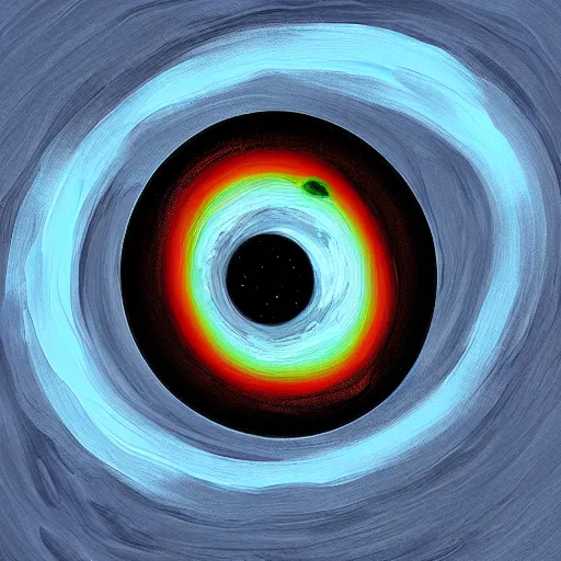 Prompt: a painting of black hole , digital art