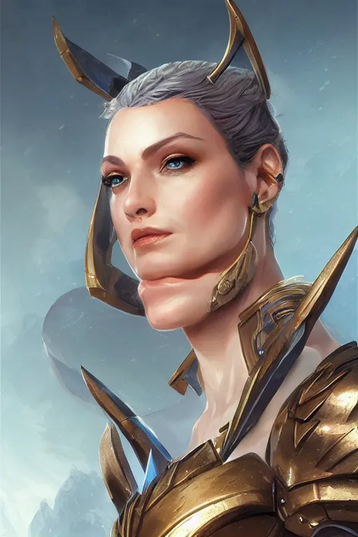 Image similar to amazon valkyrie athena, d & d, fantasy, portrait, highly detailed, headshot, digital painting, trending on artstation, concept art, sharp focus, illustration, art by artgerm and greg rutkowski and magali villeneuve