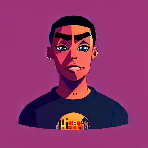 Image similar to 2 d character design, male rapper, vector art, digital art, portrait, 4 k, 8 k, sharp focus, smooth, illustration, concept art, music artist