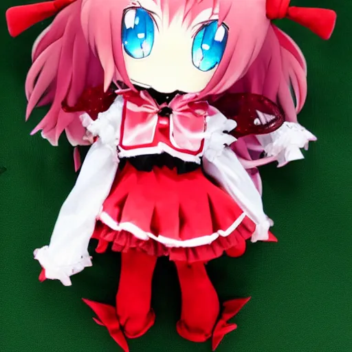 Prompt: cute fumo plush of a magical girl afflicted by a painful curse, anime girl