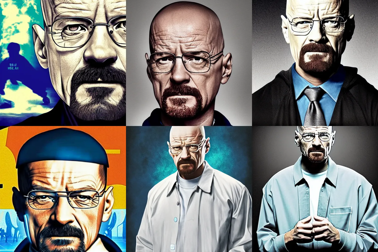 Prompt: walter white but it's played by will smith, tv series poster