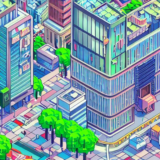 Image similar to pixorama of city of tokyo, silicon valley, complex illustration, eboy, ecity, pixel art, kai vermehr, steffen sauerteig, svend smital, three - dimensional isometric illustration, 3 d isometric pixel art, high detailed, trending on artstation