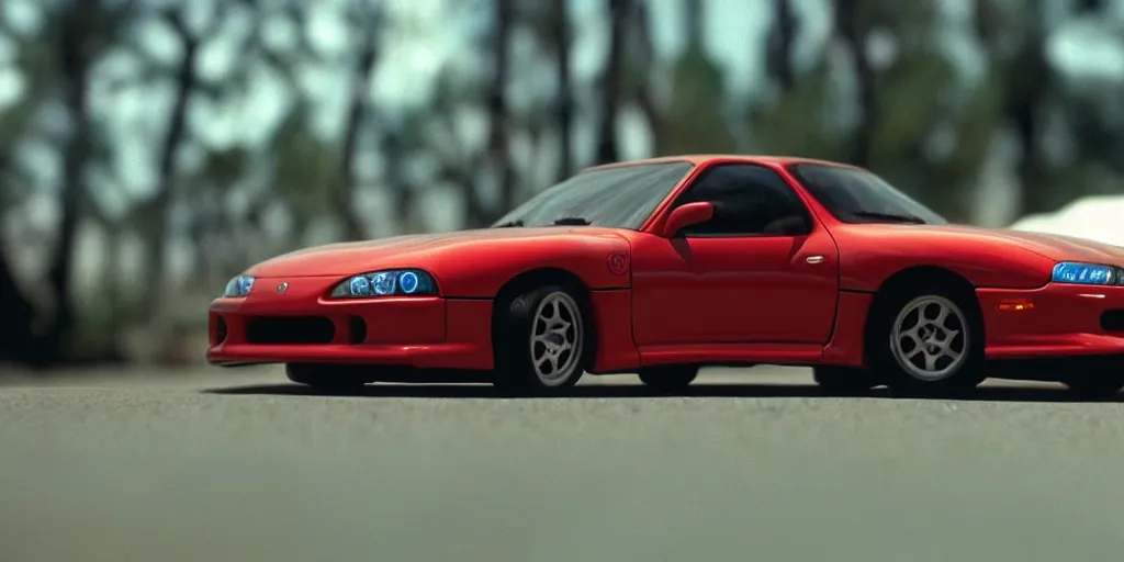 Image similar to The Fast and the Furious, 2001, Toyota Supra, 1994, 1995, 1996, 1997, 1998, Hot Wheels, cinematic, 8k, depth of field, bokeh. brian spilner, paul walker