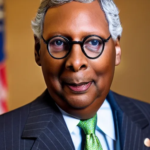 Prompt: a photoshoot of black mitch mcconnell