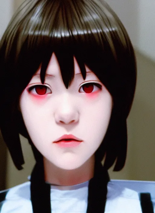 Image similar to casting photograph of the girl playing Rei Ayanami in a live-action version of Neon Genesis Evangelion