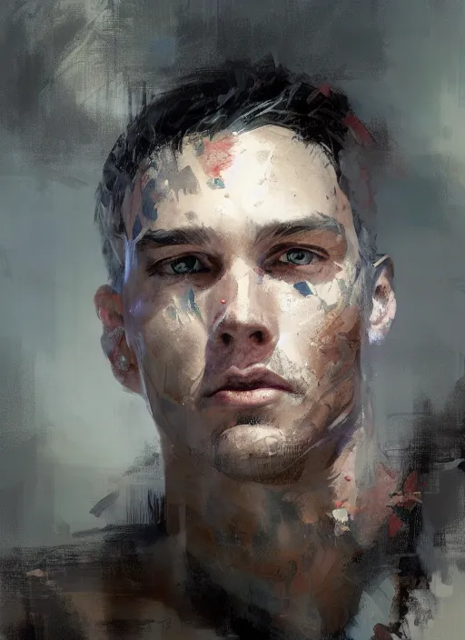 Prompt: beautiful male face, by jeremy mann, by greg rutkowski, by noah bradley, digital painting