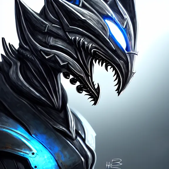 Image similar to high quality close up headshot of a cute beautiful stunning robot anthropomorphic female dragon, with sleek silver armor, a black OLED visor over the eyes, facing the camera, maw open and about to eat you, you being dragon food, the open maw being detailed and soft, highly detailed digital art, furry art, anthro art, sci fi, warframe art, destiny art, high quality, 3D realistic, dragon mawshot, furry mawshot, macro art, dragon art, Furaffinity, Deviantart