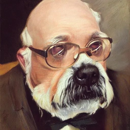 Image similar to A dog that looks like Wilford Brimley, by Sir James Guthrie, hyperrealism