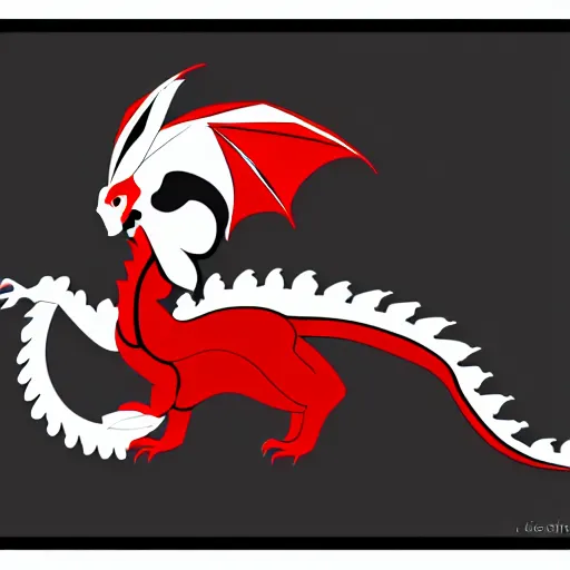 Image similar to vector art of welsh dragon and panda mixed, intercrossed, chimera, adobe illustrator