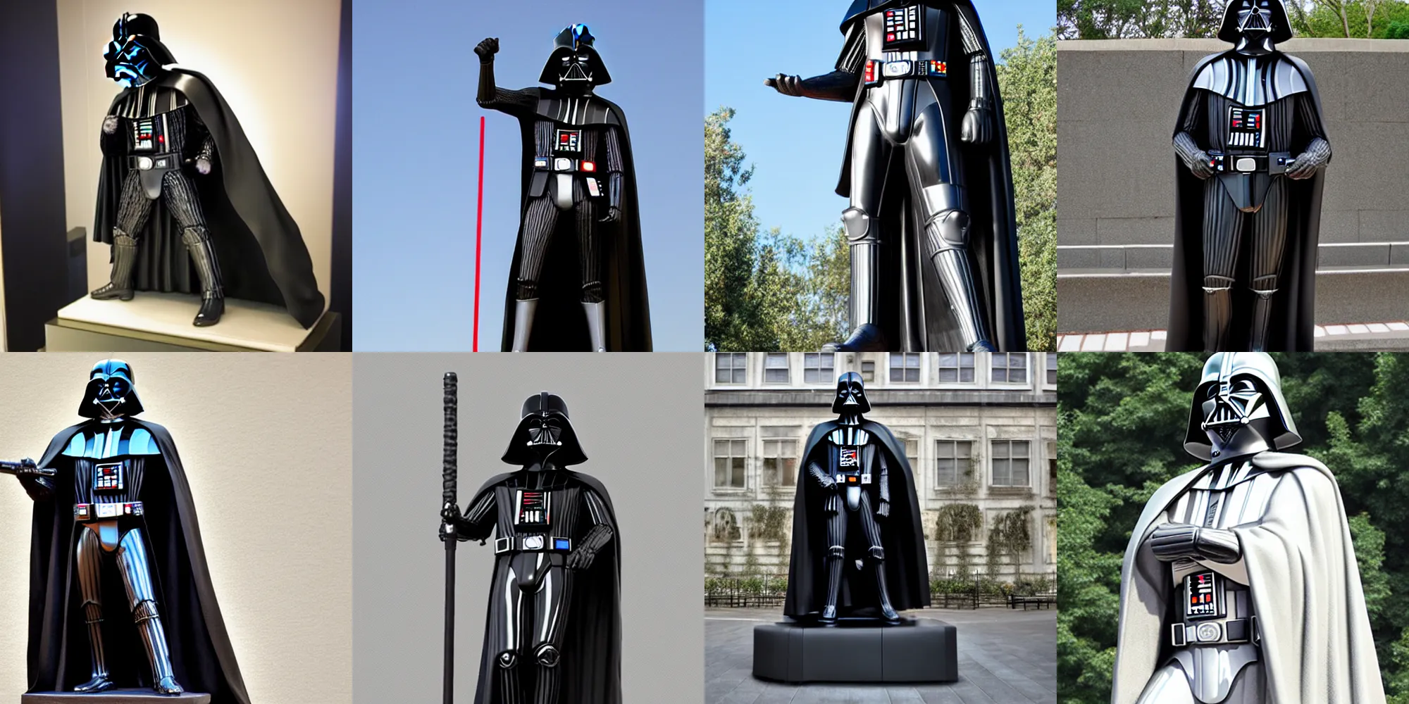 Prompt: Darth Vader statue in the style of Antonio Canova