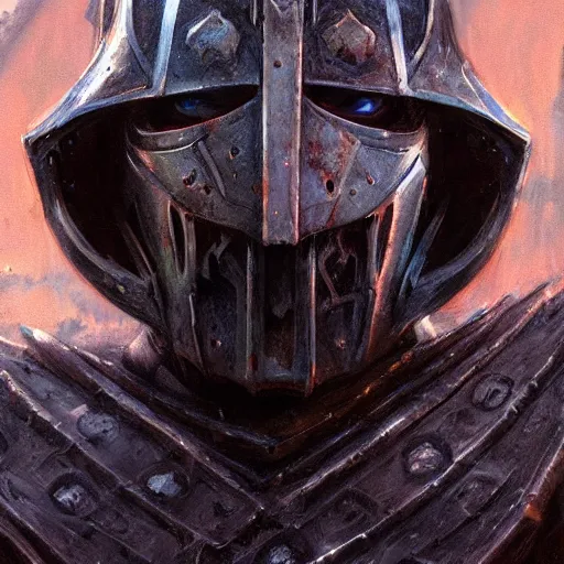 Prompt: The black knight of death, fantasy closeup character art by Donato Giancola, Craig Mullins, digital art, trending on artstation