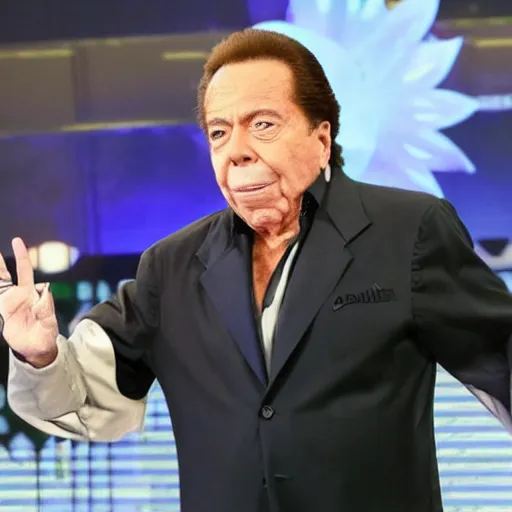 Prompt: Silvio Santos as a DnD wizard