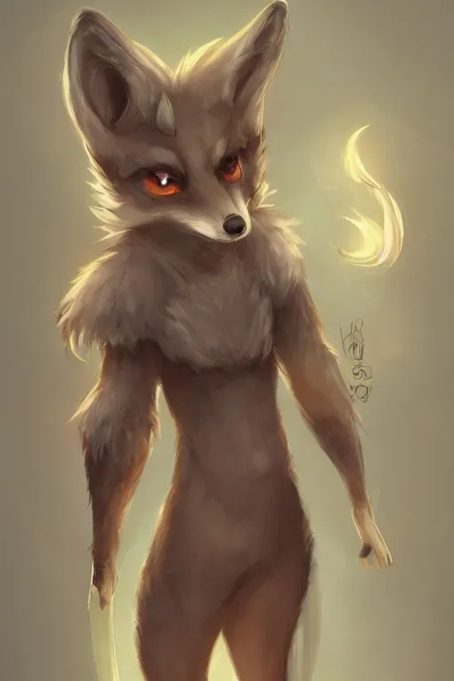 Image similar to an anthropomorphic medieval fox with a fluffy tail, backlighting, trending on artstation, digital art, furry art, trending on furaffinity, fantasy art, by kawacy