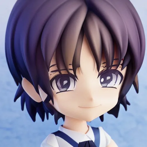 Image similar to beautiful water color concept art of face detailing cute nendoroid boy in the style of kyoto animation , toon rendering, close-up, no shade, modern art, kyoto animation