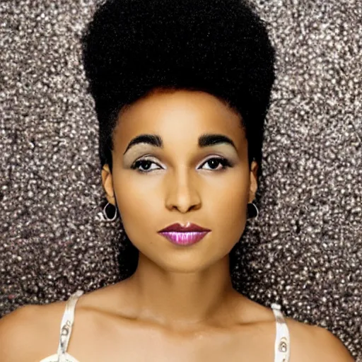 Image similar to a beautiful mixture of esperanza spalding and janelle monae