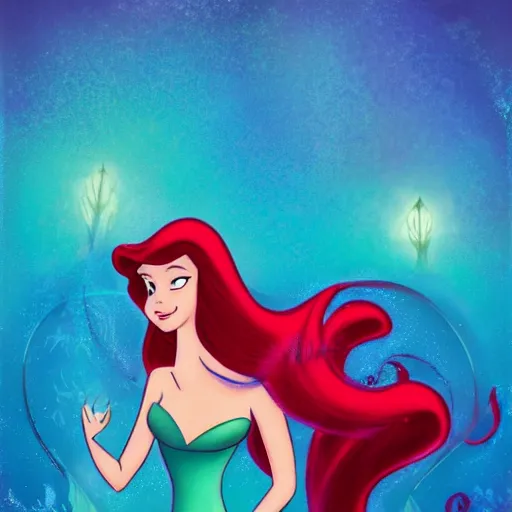 Prompt: Disney's Ariel art by Gabriel Piccolo