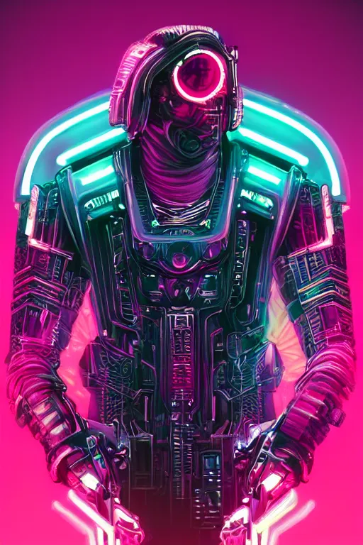 Image similar to beautiful cottagecore cyberpunk synthwave warrior, intricate, elegant, concept art, smooth, sharp, focus, pink neon lights, futuristic, cgsociety, in the style of artstation