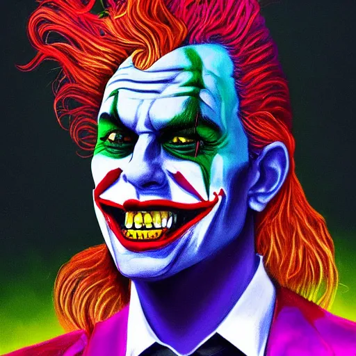 Prompt: an extremely psychedelic portrait of kany west as the joker, surreal, lsd, face, detailed, intricate, elegant, lithe, highly detailed, digital painting, artstation, concept art, smooth, sharp focus, illustration,