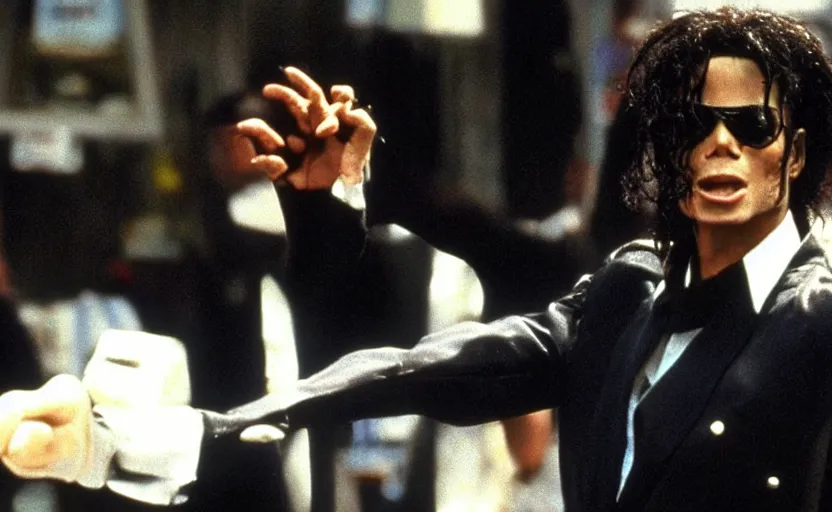 Prompt: michael jackson 1 9 9 4 in men in black movie