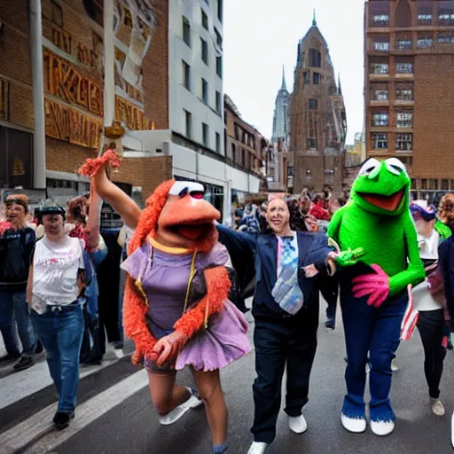 Image similar to Muppets Civil Rights Protest. photography