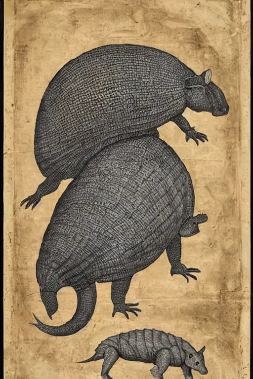 Image similar to big armadillo, renaissance