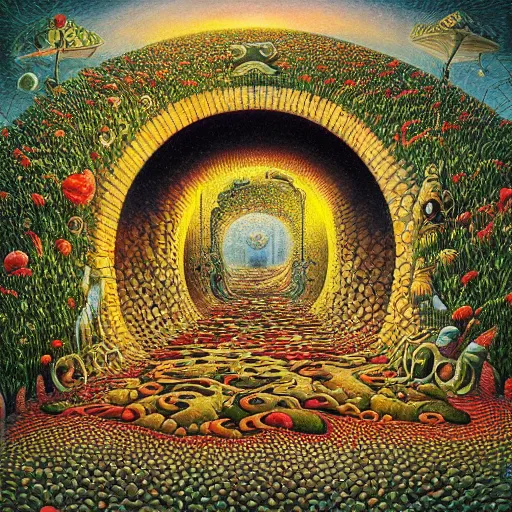 Prompt: artwork inspired jacek yerka