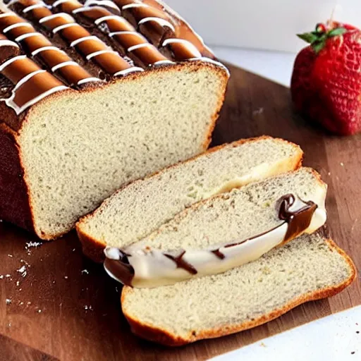 Prompt: vanilla nutella bread