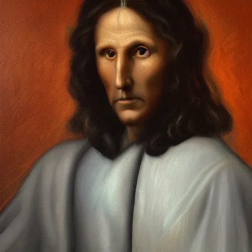 Prompt: Nicola Tesla art, oil painting by Leonardo Da Vinci, digital art, artstation