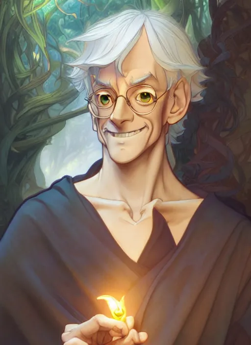 Image similar to cute merlin, natural lighting, path traced, highly detailed, high quality, digital painting, by don bluth and ross tran and studio ghibli and alphonse mucha, artgerm