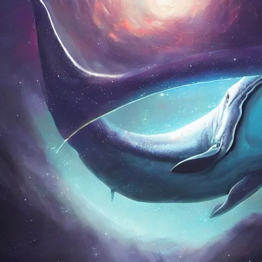 Prompt: space magical whale having multiple eyes, eyes!, eyes!, eyes!, eyes!, eyes!, eyes, galaxy whale, epic fantasy style art, galaxy theme, by Greg Rutkowski, hearthstone style art, 99% artistic
