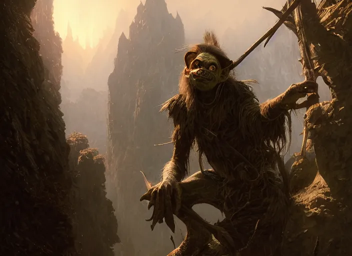 Image similar to highly detailed portrait of owen teague as a goblin, in skyrim, stephen bliss, unreal engine, fantasy art by greg rutkowski, loish, rhads, ferdinand knab, makoto shinkai and lois van baarle, ilya kuvshinov, rossdraws, tom bagshaw, global illumination, radiant light, detailed and intricate environment