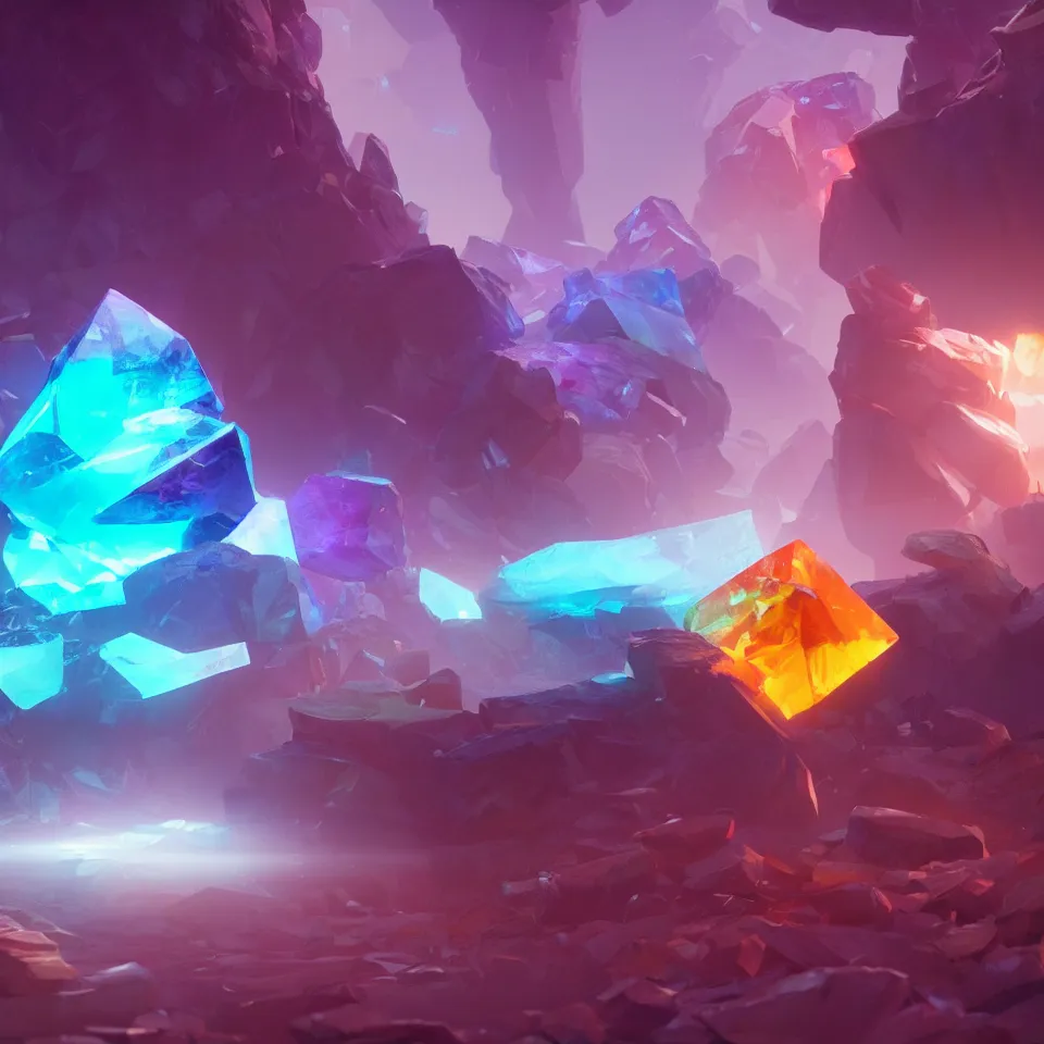 Image similar to a single crystal, colorful by greg rutkowski, digital art, octane render, 4k, unreal engine