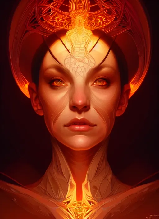 Prompt: symmetry!! portrait of demon terrfied by angle, glowing lights!! intricate, elegant, highly detailed, digital painting, artstation, concept art, smooth, sharp focus, illustration, art by artgerm and greg rutkowski and alphonse mucha, 8 k