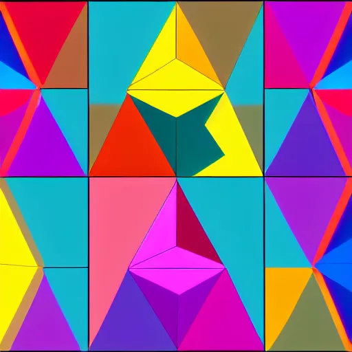 Image similar to abstract colorful platonic solids