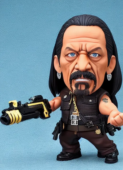 Image similar to danny trejo, an nendoroid of danny trejo figurine, realistic face, detailed product photo