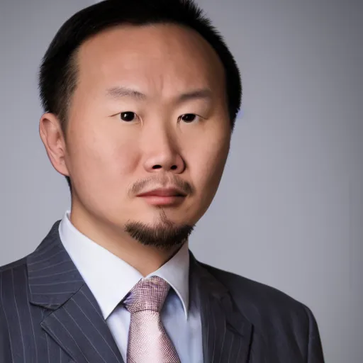 Image similar to photograph of mongoloid businessman, professional profile photo