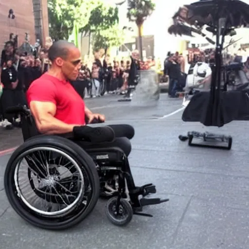 Image similar to the rock on wheelchair