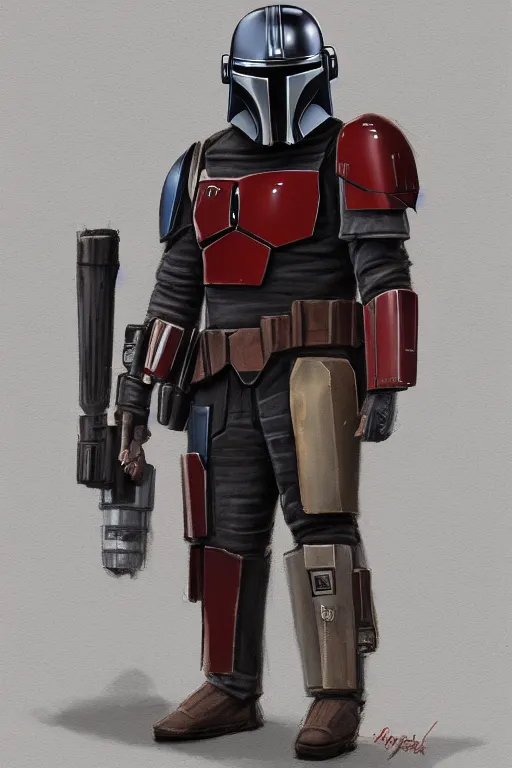 Image similar to star wars mandalorian redesign, highly detailed, digital painting, trending on artstation, concept art, illustration