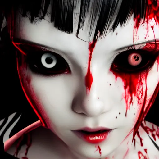 Anime Girl With Blood Running Down Her Face, Heavy | Stable Diffusion |  Openart