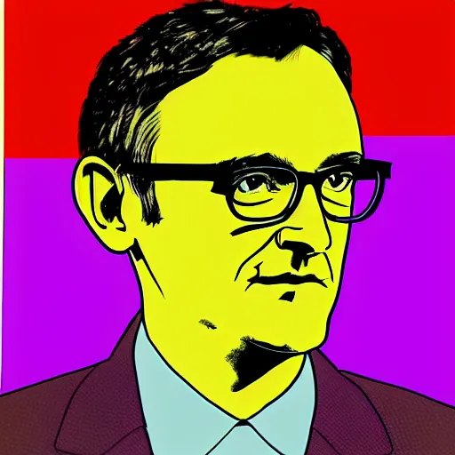 Prompt: rainbow sean lock. pop art.