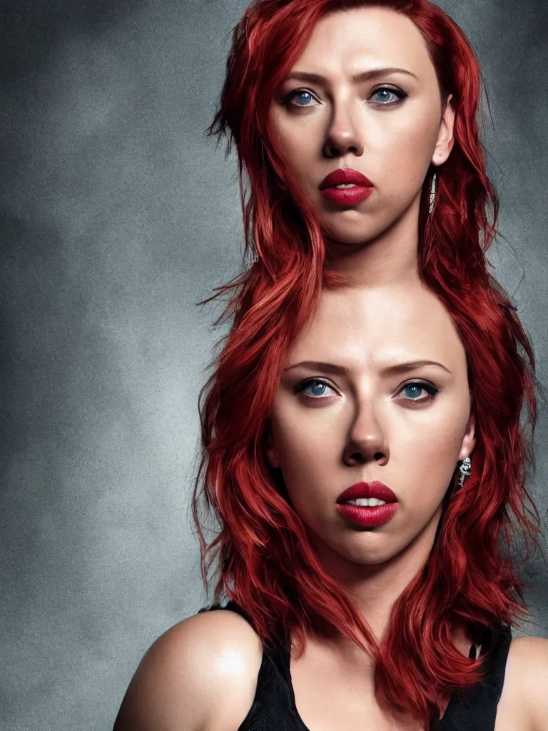 Prompt: photograph of Scarlet Johansson as a super hero, highly detailed, headshot Portrait.