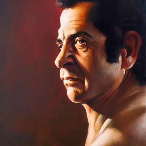 Prompt: ultra realistic portrait painting of young tony shalhoub, art by frank frazetta, 4 k, ultra realistic, highly detailed, epic lighting