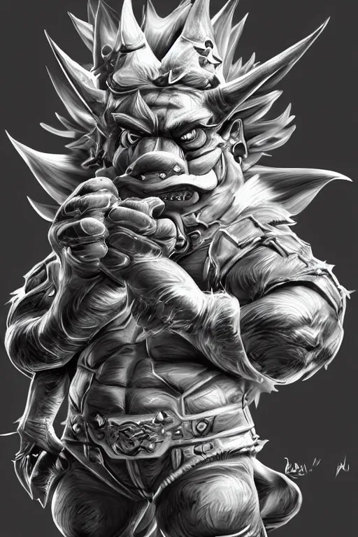 Image similar to bowser, highly detailed, digital art, sharp focus, ambient lighting, trending on art station