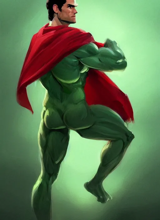 Prompt: a digital painting of Henry Cavill as a beautiful humanoid green apple wearing a red dress, muscular, by netter, style from greg rutkowski, beautiful eyes, full frame, oil painting, featured on artstation, concept art, smooth, sharp focus, illustration, very detailed, ambient lighting, unreal engine render, concept art by Atey Ghailan, by Loish, by Bryan Lee O'Malley