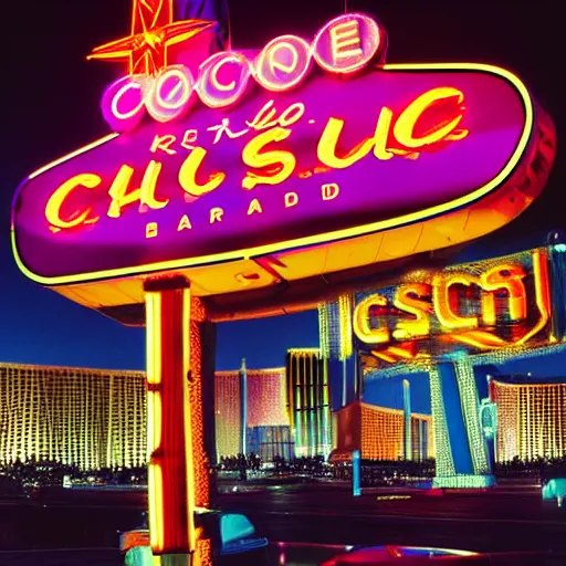 Image similar to futuristic casino, crisp, artistic, artstation, luxury, las vegas, beautiful, large, neon