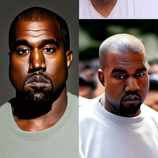Prompt: Kanye West Still Face image meme